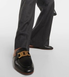 Tod's Logo leather slippers