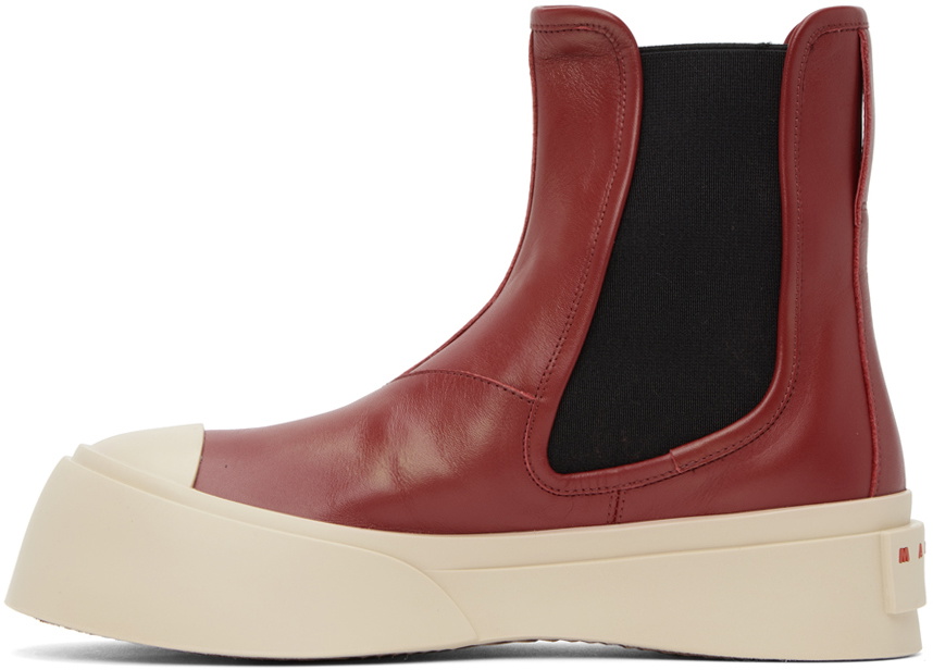 Marni Burgundy Pablo Chelsea Boots