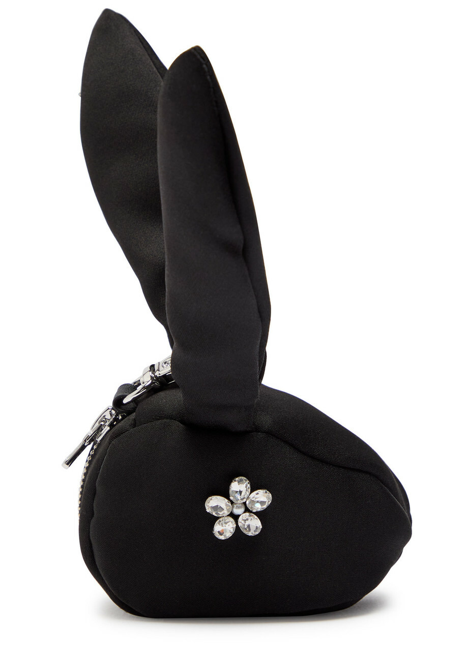 Simone Rocha Hare Embellished Satin bag Charm - Black - One Size