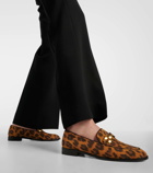 Aquazzura Brandi leopard-print leather loafers