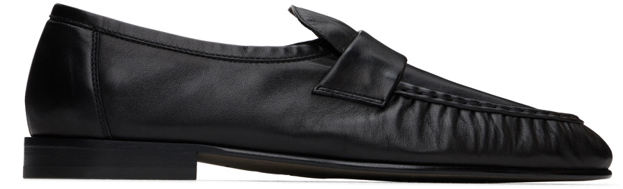 The Row Black Soft Loafers The Row