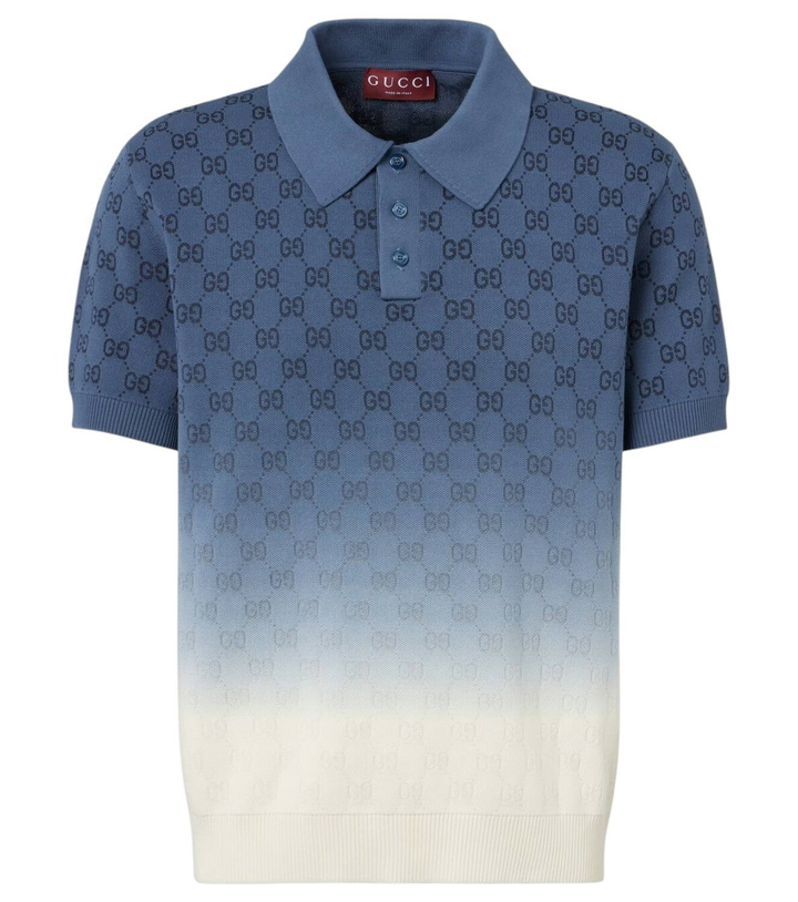 Photo: Gucci GG ombré cotton and silk polo shirt