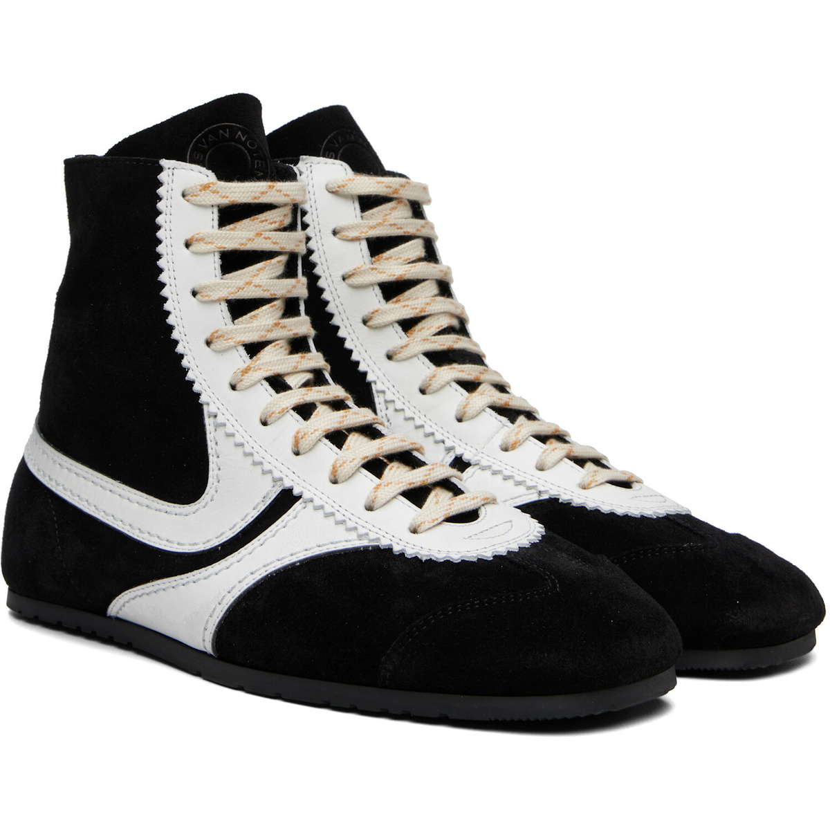 Dries Van Noten Black & White Suede Sneakers