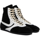Dries Van Noten Black & White Suede Sneakers