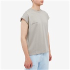 Pangaia 365 Organic Cotton Crop Shoulder C-Fiber T-Shirt in Stone