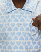 Ami Paris Camp Collar Shirt Blue - Mens - Shortsleeves