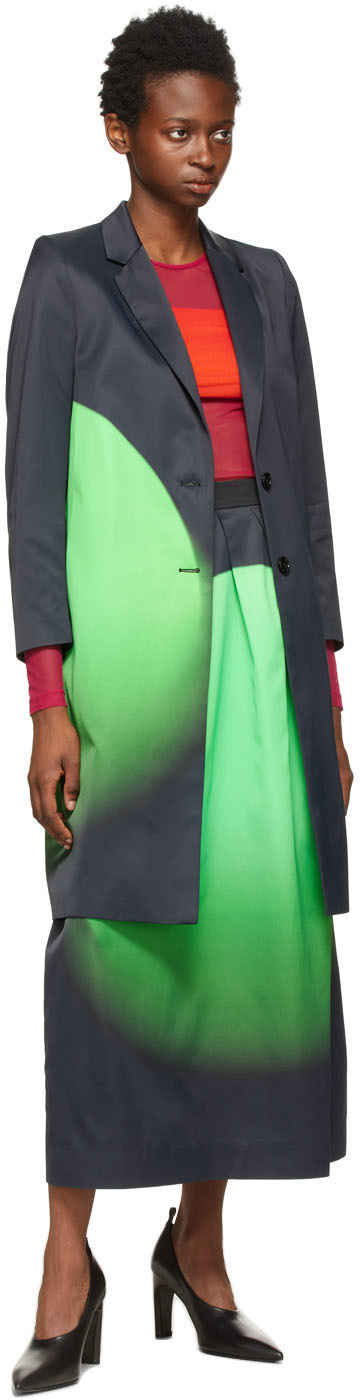 DRIES VAN NOTEN x LEN LYE Size M Green Black Cotton Abstract Jacket Blazer main image 0