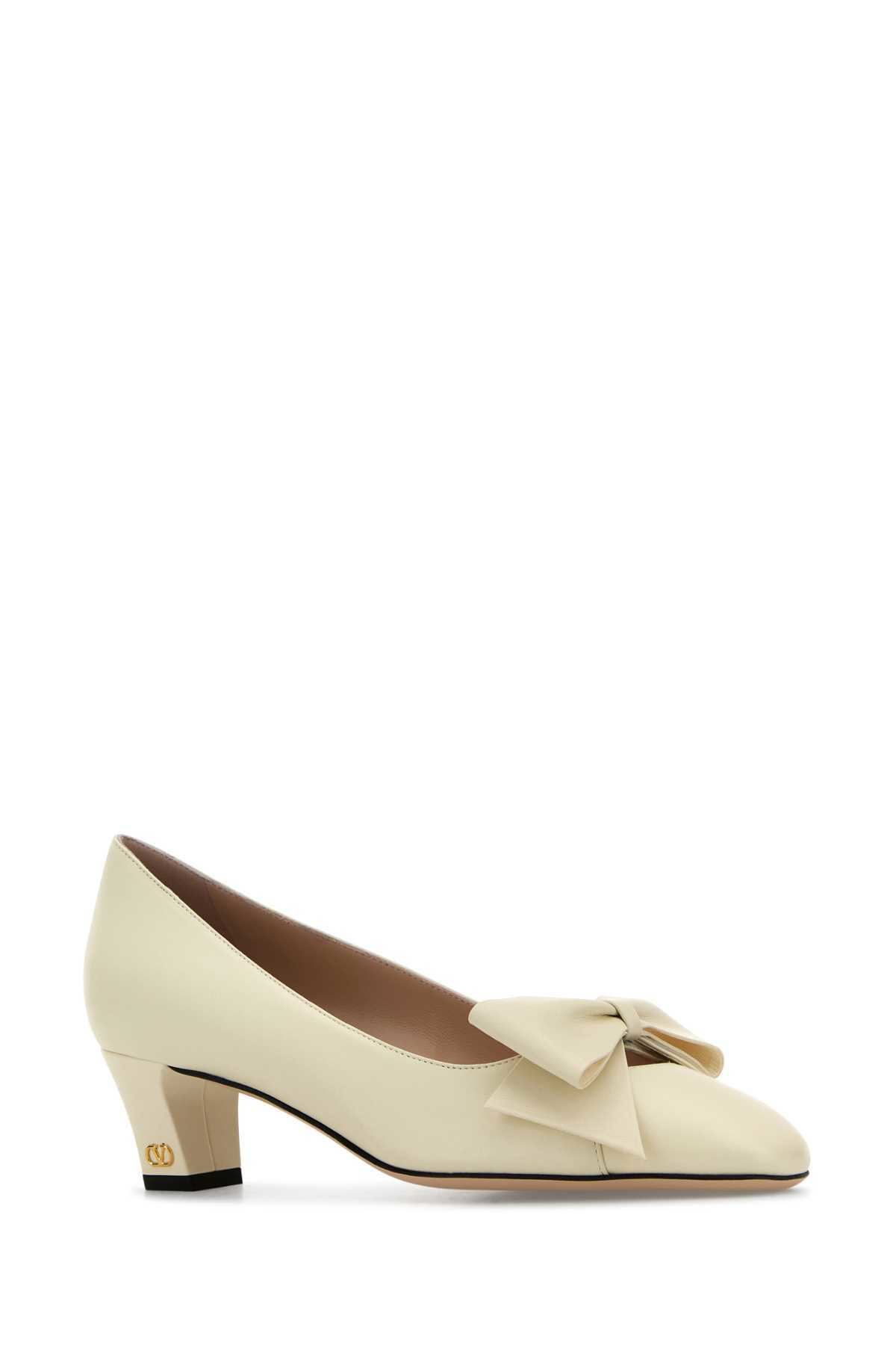 パンプス VALENTINO GARAVANI Ivory Leather Bowow Pumps Valentino Garavani Bowow Leather Pumps - Bergdorf Goodman