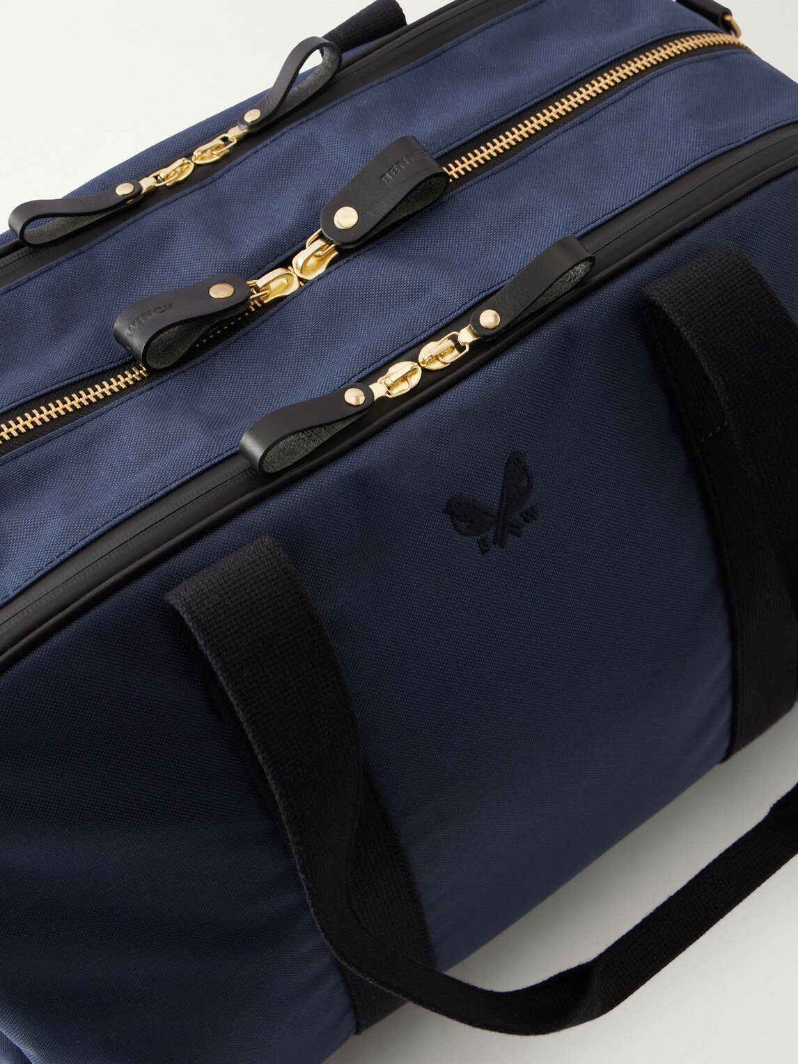 Bennett Winch - Sport Holdall Leather-Trimmed Cotton-Canvas Weekend Bag - Blue
