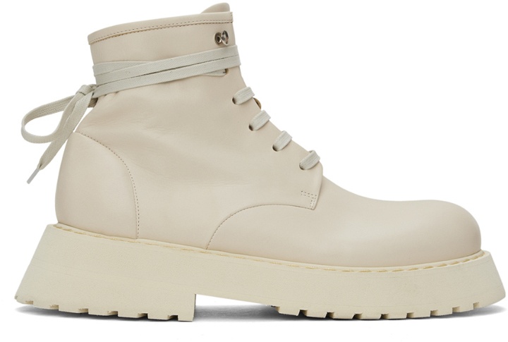 Photo: Marsèll Off-White Micarro Lace-Up Ankle Boots