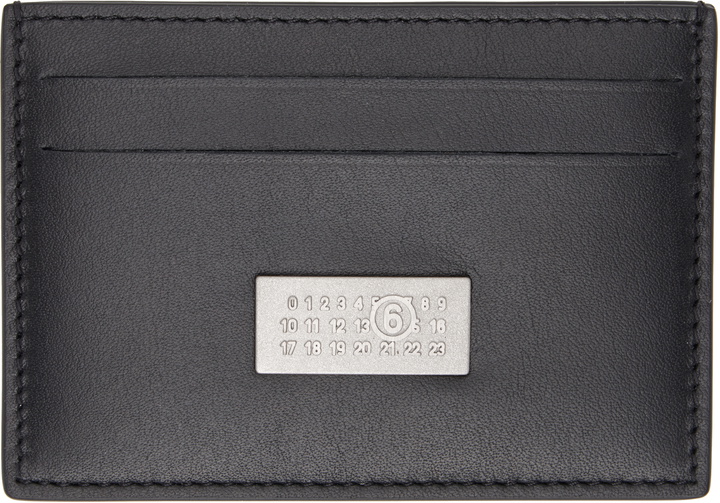 Photo: MM6 Maison Margiela Black Leather Card Holder