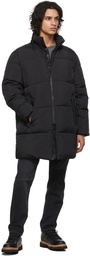 The Very Warm Black Long Hooded Puffer Jacket