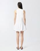 Pinko Mini Dress With Balloon Skirt And Vest Bright White