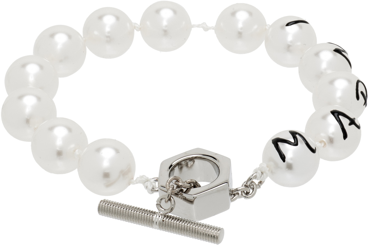 Marni Faux-Pearls & Metal Bracelet