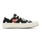 Comme des Garcons Play Black Converse Edition Polka Dot Heart Chuck 70 Low Sneakers