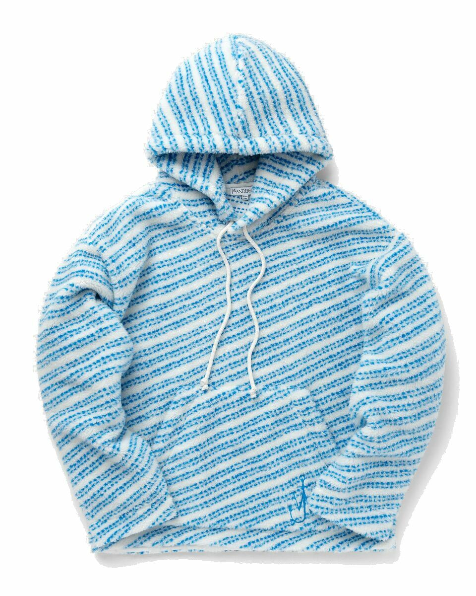 Photo: Jw Anderson Relaxed Fit Hoodie Blue|White - Mens - Hoodies