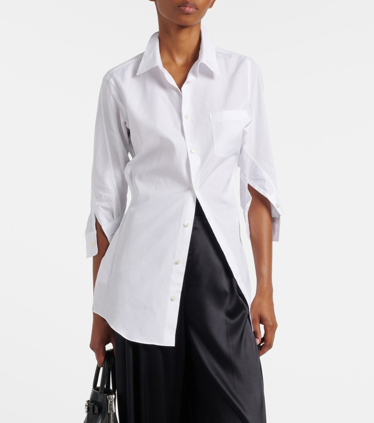 Junya Watanabe Draped cotton poplin shirt