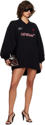 Off-White Black Sporty Polo Sweat Minidress