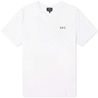 A.P.C. Men's Wave Back Print T-Shirt in White