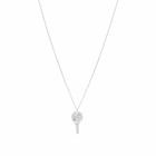 NUMBERING Men's Rose Key Necklace in Silver