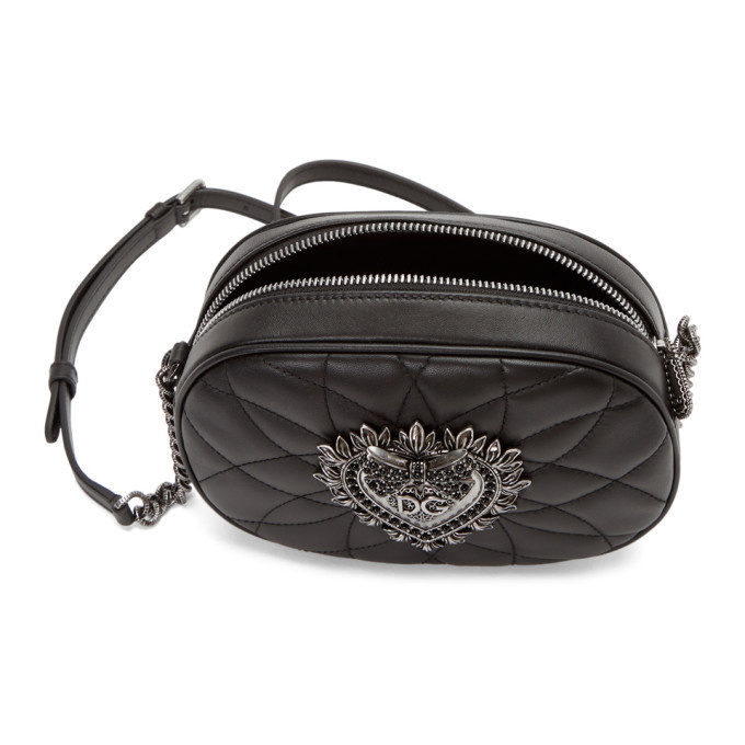 Dolce & Gabbana Black Devotion Embellished Velvet Camera Bag Dolce &  Gabbana