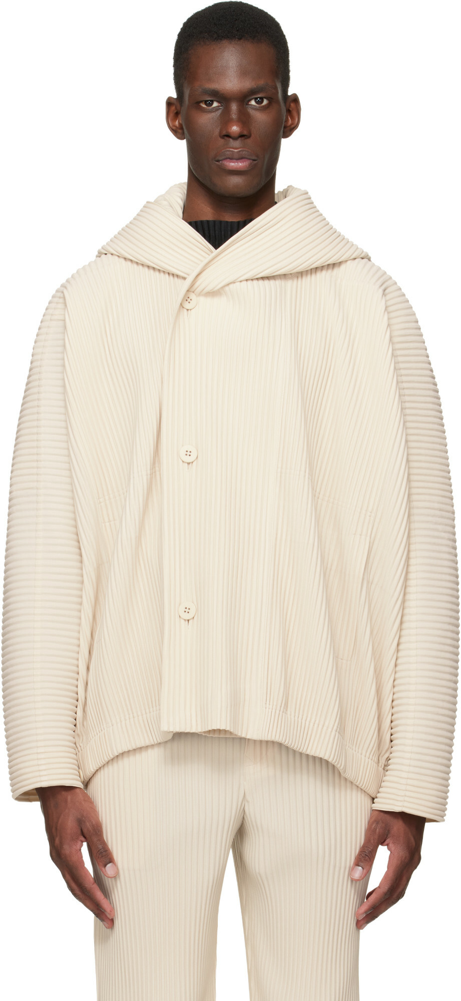 HOMME PLISSÉ ISSEY MIYAKE Gray Wind Walk Jacket Homme Plisse Issey