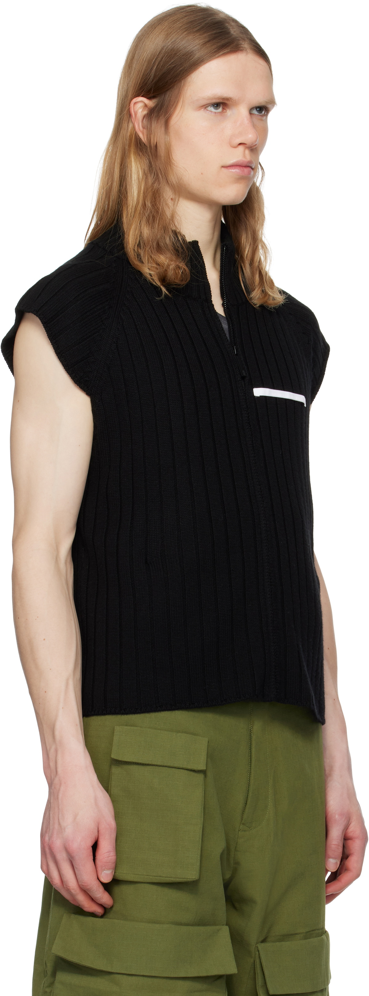SPENCER BADU Black Knitted Vest