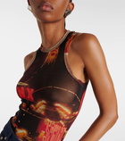 Jean Paul Gaultier Printed jersey bodysuit