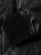 Belstaff - Alstone Shearling-Trimmed Leather Bomber Jacket - Black