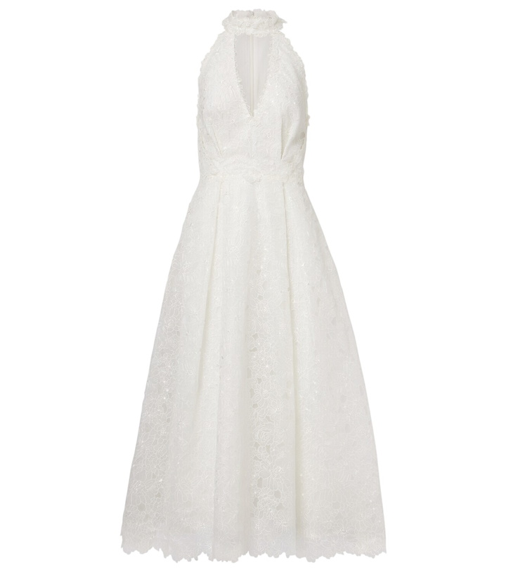 Photo: Costarellos Lavinia embroidered organza cocktail dress