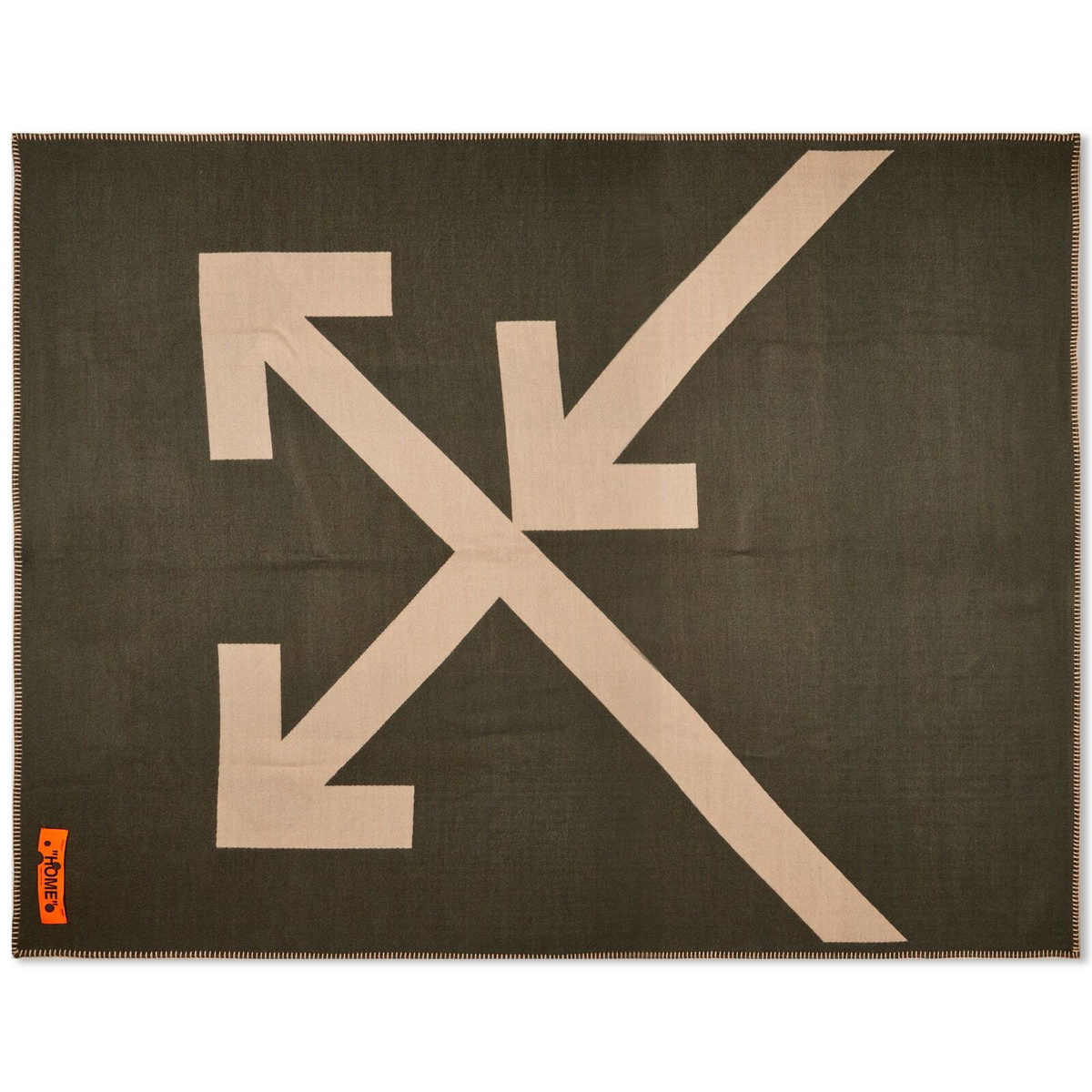 Off-White Arrow Logo Blanket in Powder