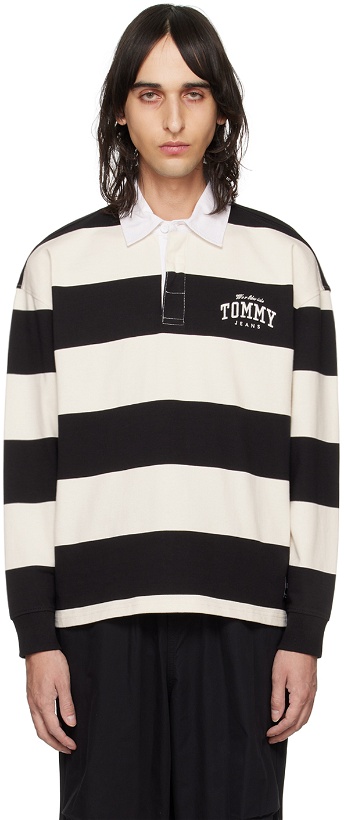 Photo: Tommy Jeans White Varsity Rugby Polo