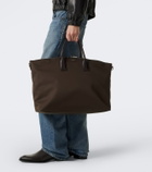 Saint Laurent Leather-trimmed canvas tote bag