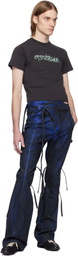 Ottolinger Black Fitted Puff Paint T-shirt