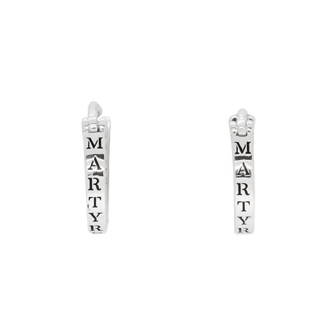 Photo: Martyre Silver Small Martyre Huggies Hoop Earrings