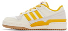adidas Originals Off-White & Yellow Forum Low Sneakers
