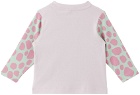 Stella McCartney Baby Pink Giraffe Long Sleeve T-Shirt