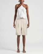 Samsøe Φ Samsøe Womens Shorts & Bermuda Shorts in Beige