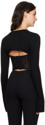 GUIZIO Black Micro Cardigan