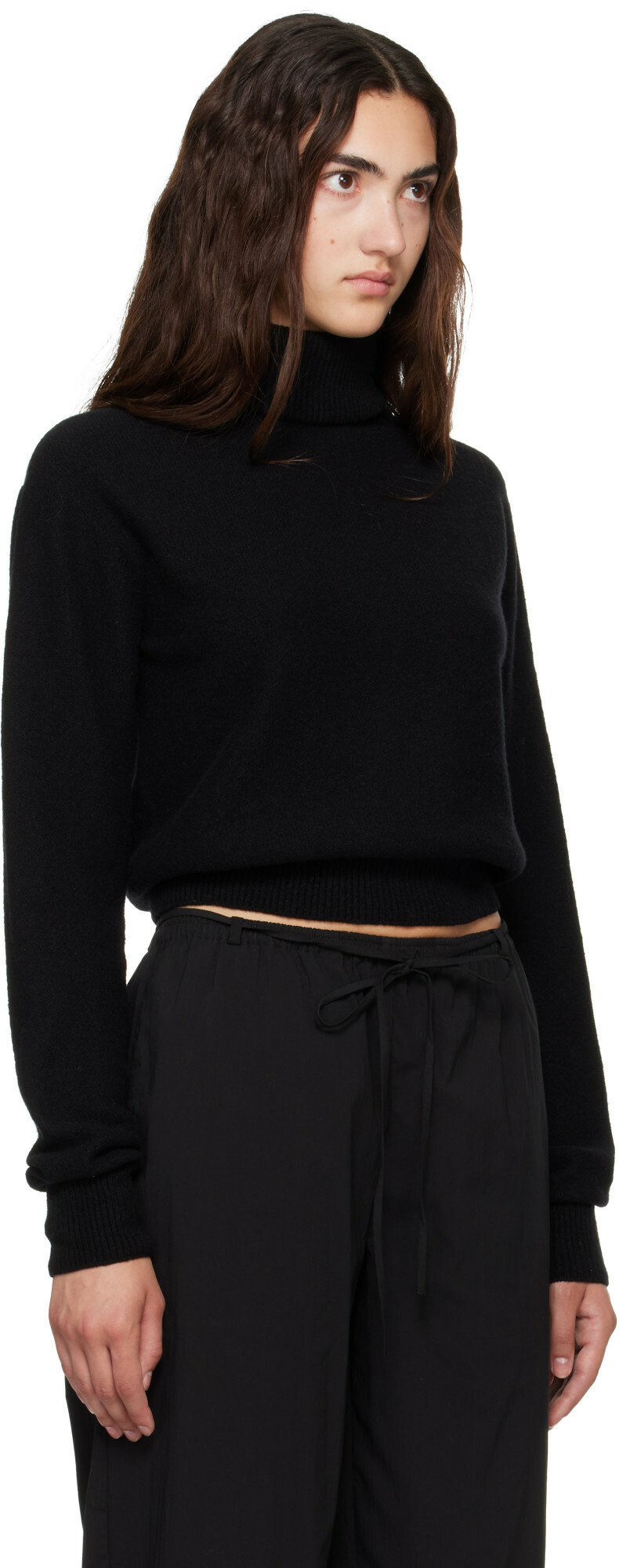 Baserange Black Tier Turtleneck