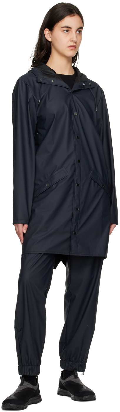 RAINS Navy Long Coat