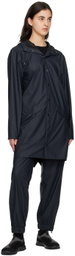 RAINS Navy Long Coat