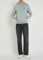 Belstaff Logo Hooded Cotton Sweatshirt Light Blue
