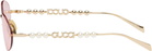 Gucci Gold Oval Frame Sunglasses