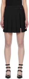 Juun.J Black Pleated Miniskirt