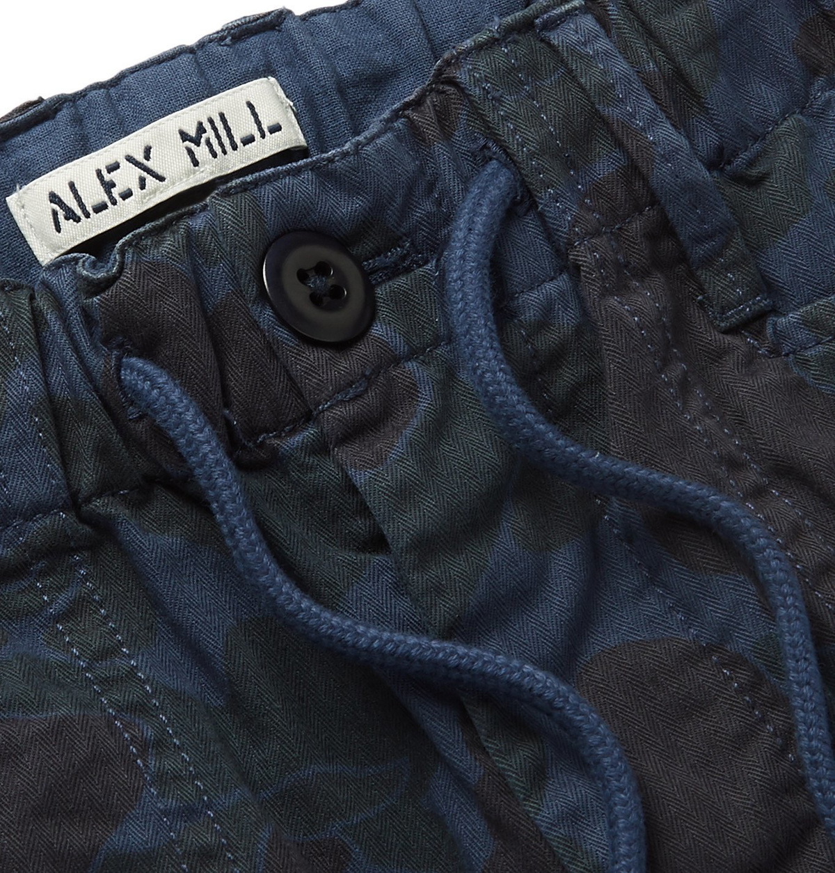 Alex Mill - Camouflage-Print Herringbone Cotton Drawstring Shorts ...