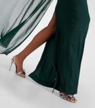 Roland Mouret Caped satin crêpe gown