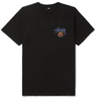 Stüssy - Printed Cotton-Jersey T-Shirt - Black