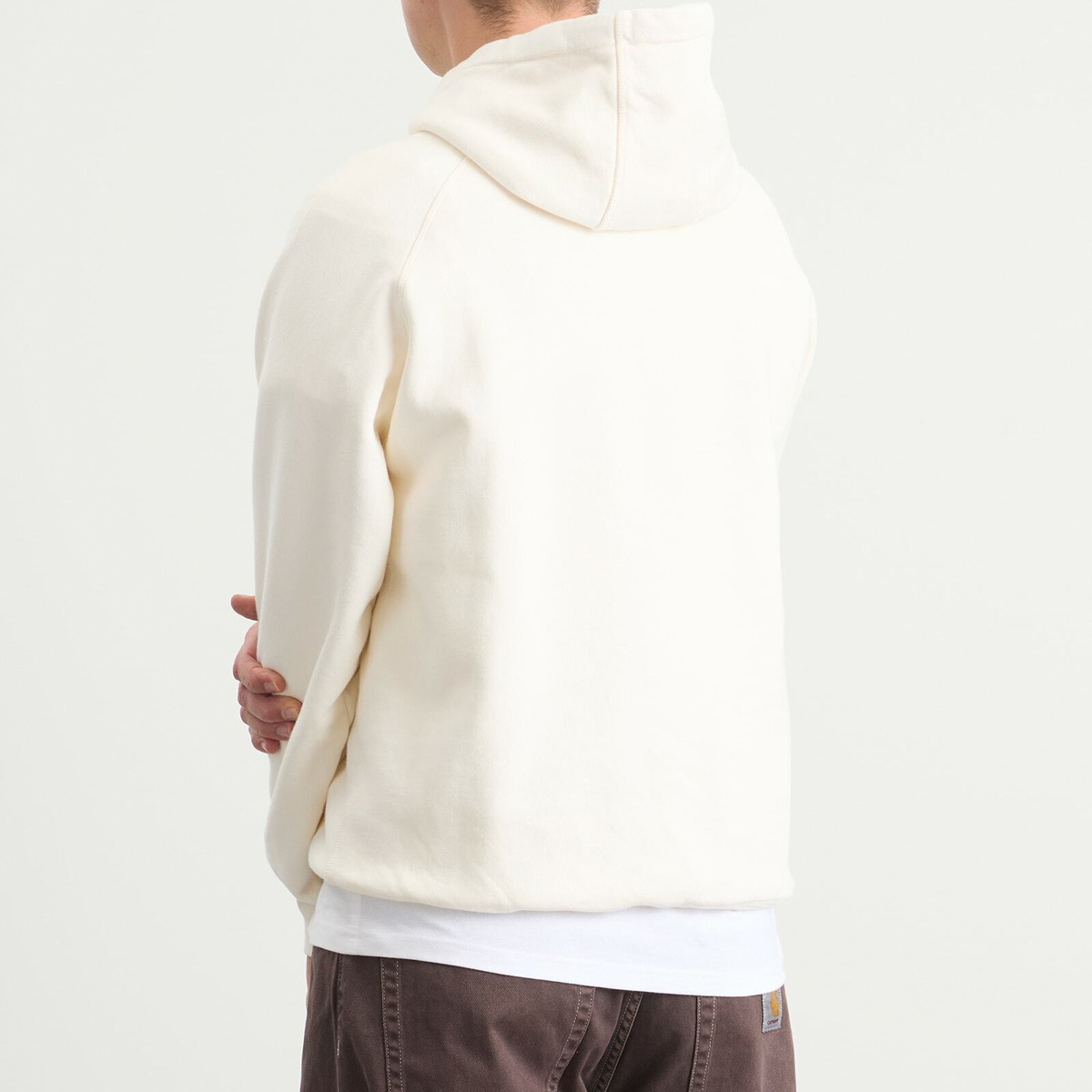 By Parra Men's Circled Script Logo Hoodie in Off White