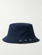 KENZO - Kenzo Graphy Reversible Logo-Detailed Cotton-Twill Bucket Hat - Blue